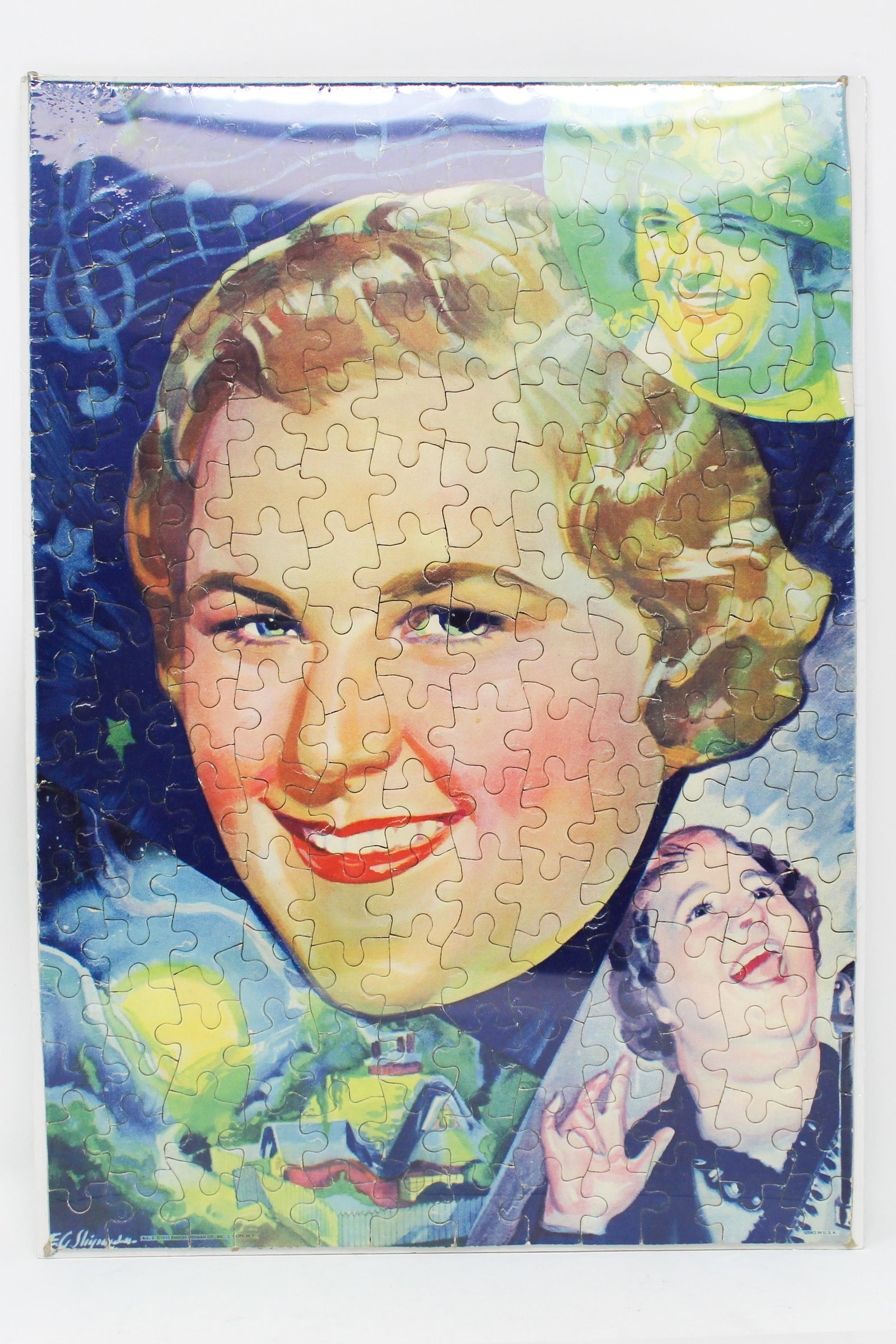 KATE SMITH "SONG BIRD OF THE SOUTH" JIGSAW PUZZLE: From the "Radio Star Series” by Einson-Freeman Co., 10" x 14.5”, with original box and "Radio Star” brochure.