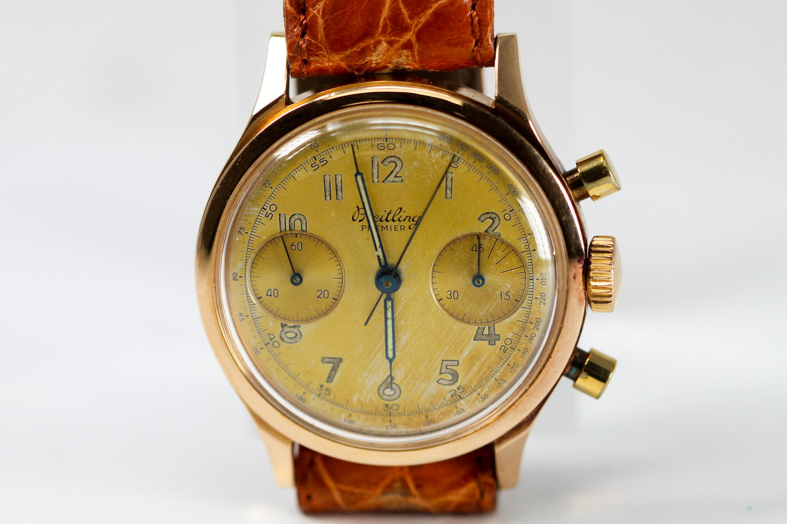 Vintage Breitling Premier Chronograph Wristwatch in 18k (1 of 4)