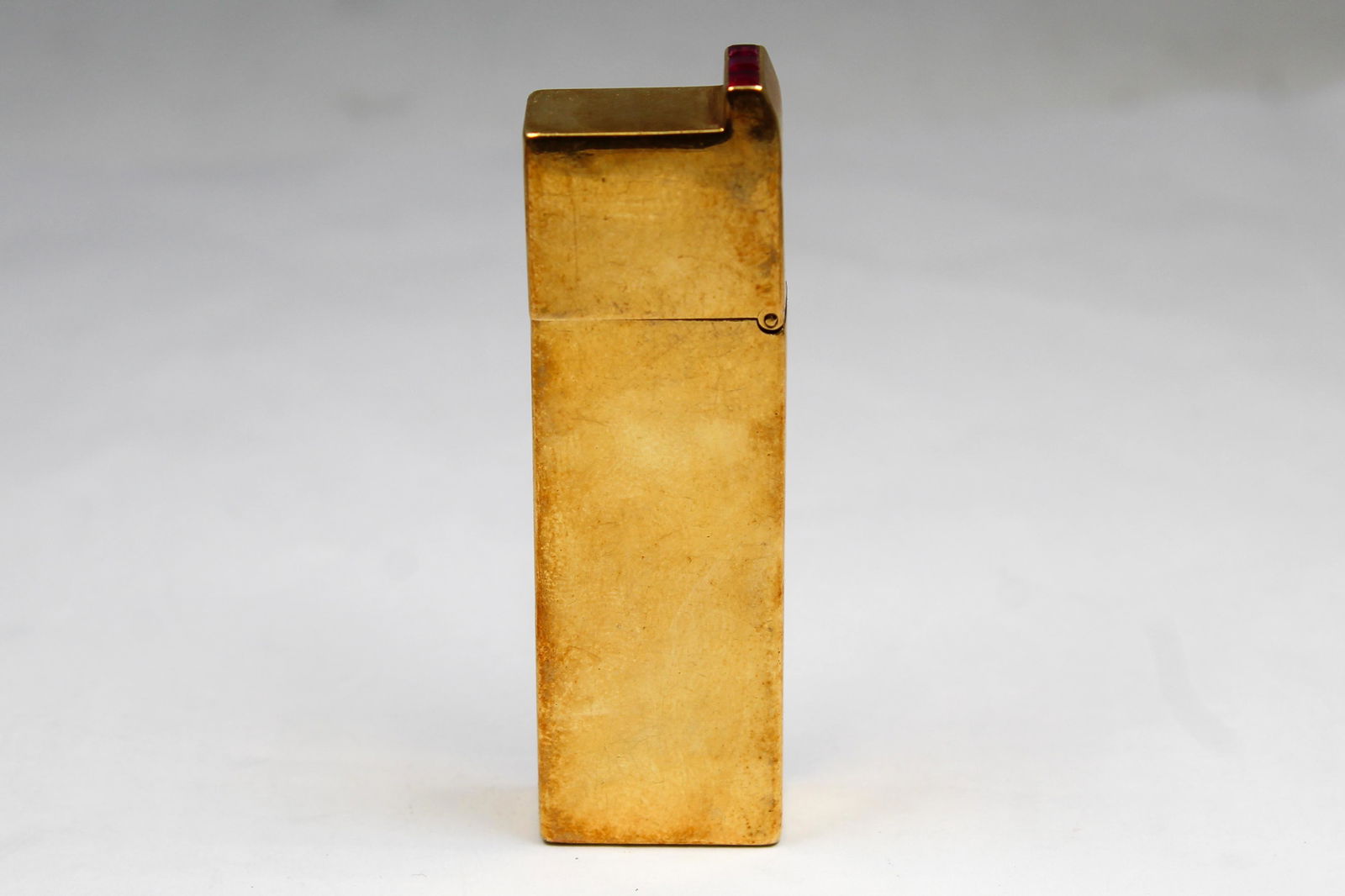 Antique Cartier 18k Yellow Gold & Ruby Pocket Lighter (1 of 9)