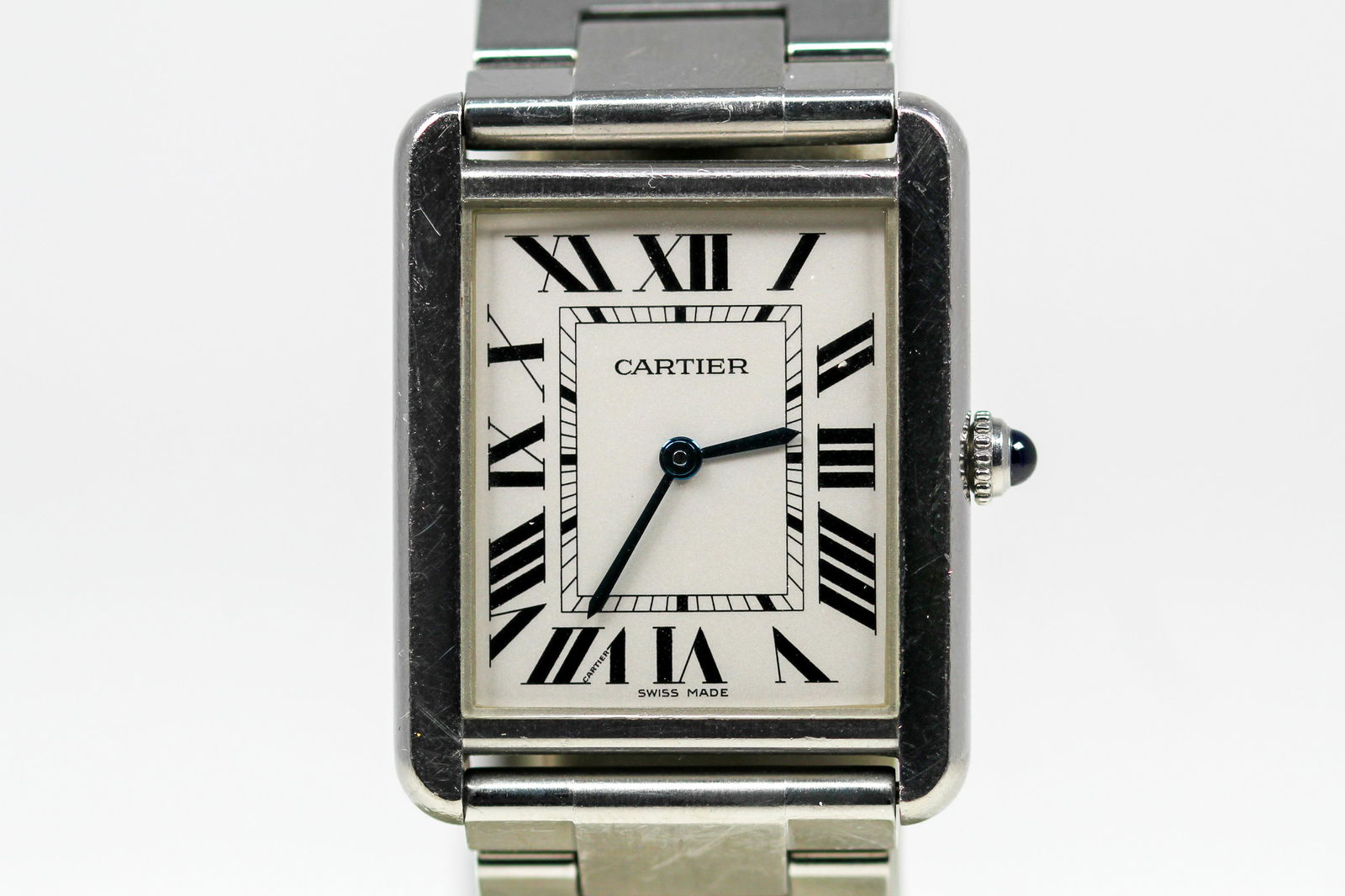 Cartier Rectangular Wristwatch on Cartier Bracelet with (1 of 11)