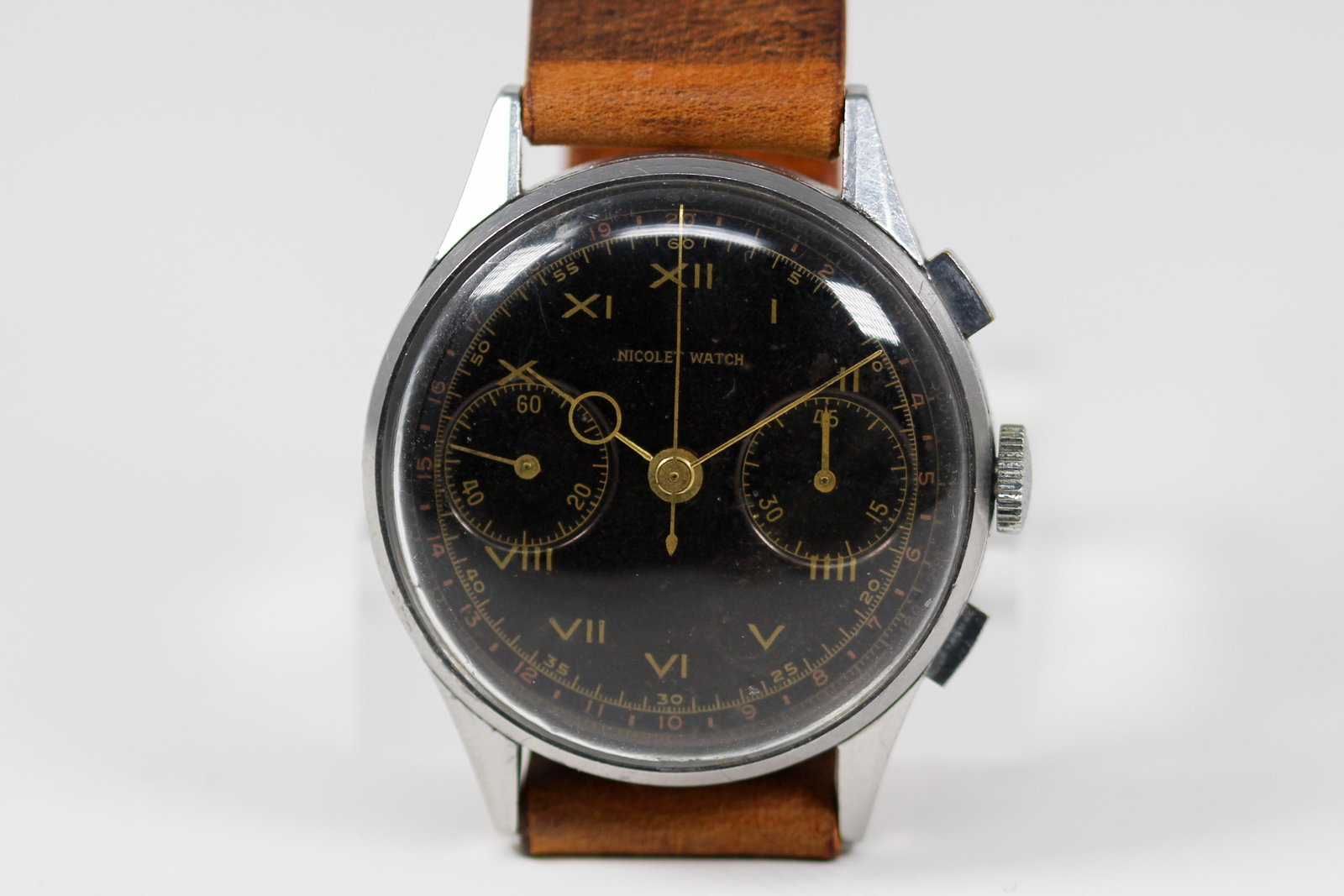 Vintage Nicolet Watch Chronograph Wristwatch (1 of 4)