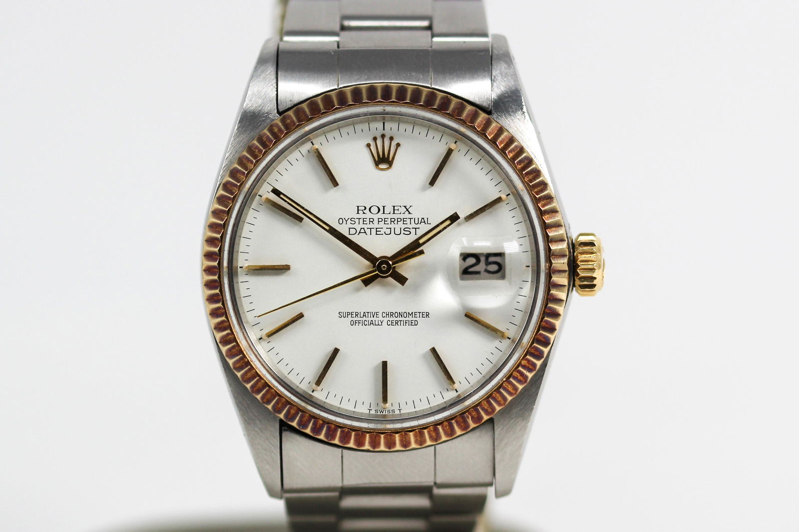 Vintage 2-Tone Rolex Oyster Perpetual Datejust with Date Wristwatch (1 of 7)