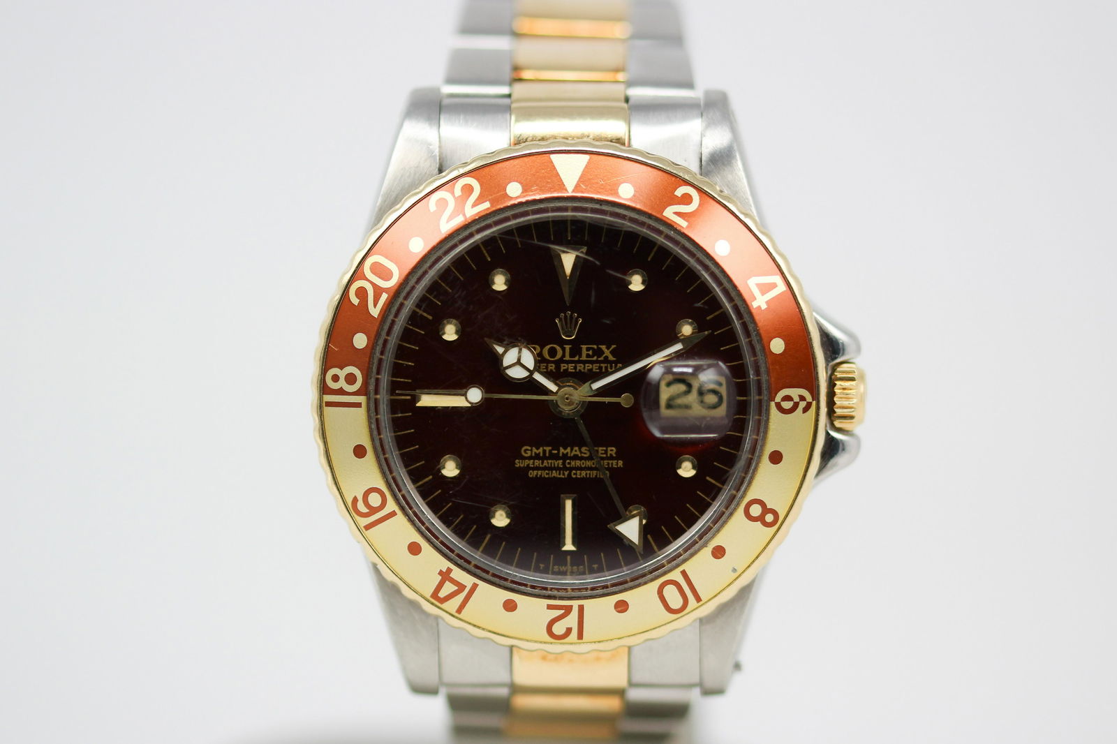 Vintage 2-Tone Rolex Oyster Perpetual GMT-Master with Date Wristwatch (1 of 7)