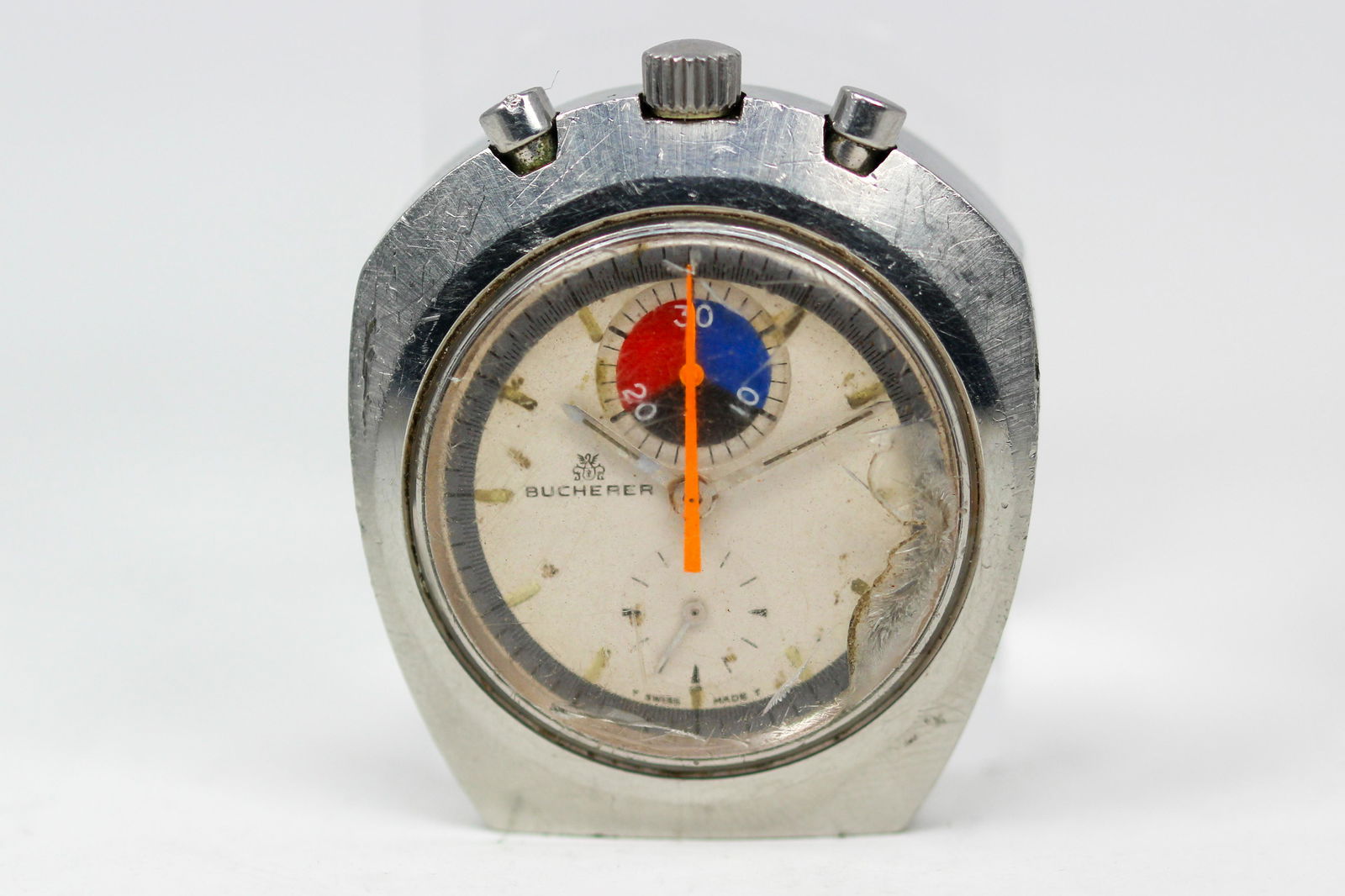 Vintage Bucherer Bullhead Chronograph Wristwatch (1 of 6)