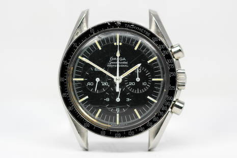 Vintage Omega Speedmaster Professional Chronograph Wristwatch: Stainless Steel Vintage Omega Speedmaster Professional Chronograph Wristwatch; Ref 145.022-67, Serial # 26551441. 41mm diameter. Running at time of cataloging.