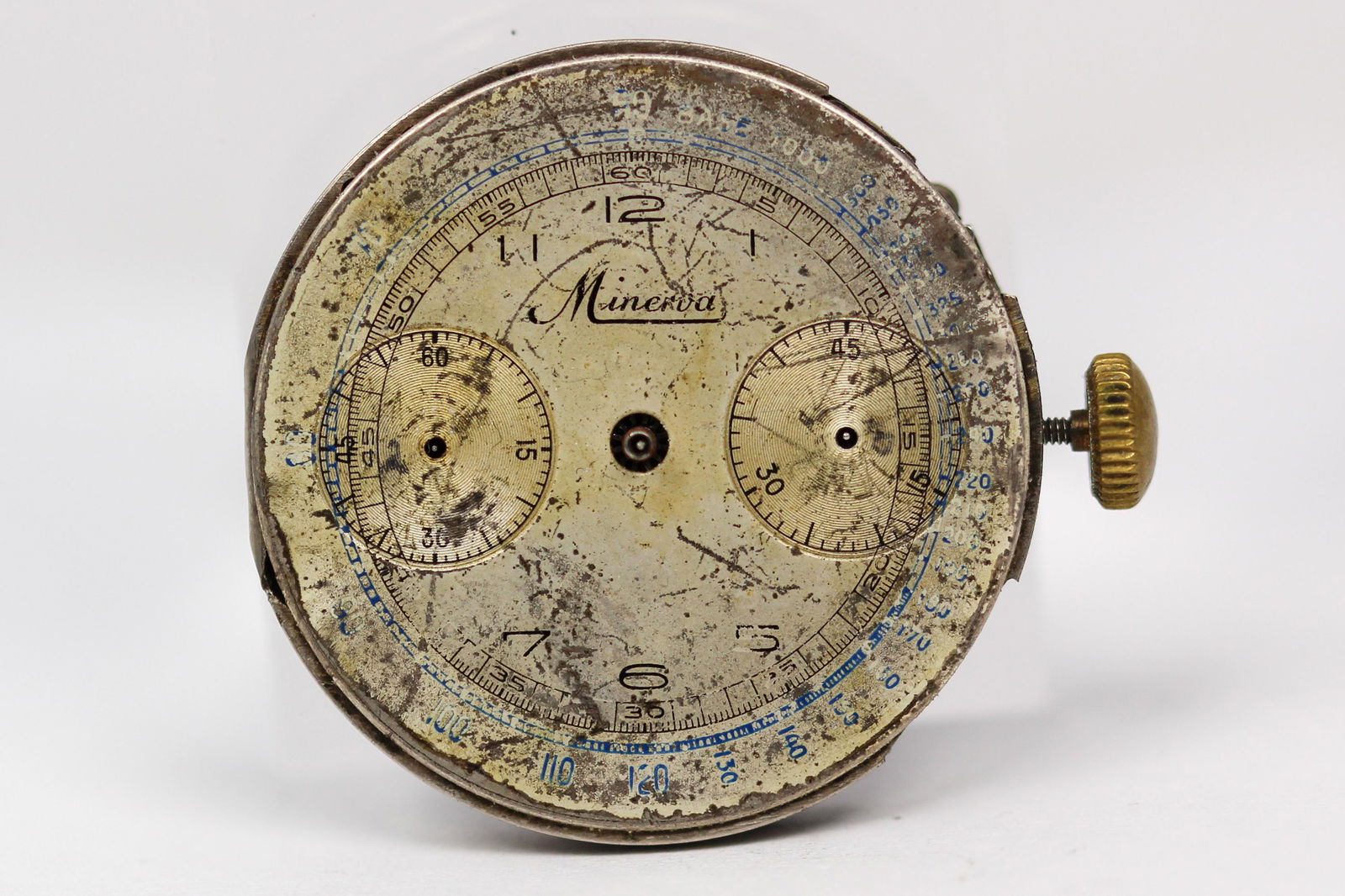 Loose Vintage Minerva Chronograph Dial and Movement (1 of 2)