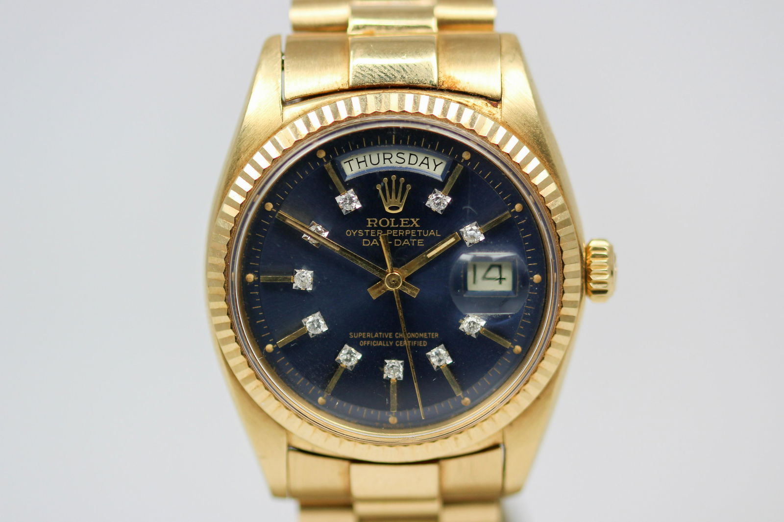 Vintage Rolex Oyster Perpetual Day-Date Wristwatch in 18k Yellow Gold (1 of 8)