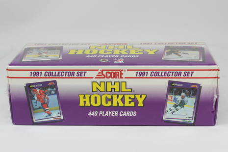 Score 1991 NHL Hockey Trading Cards "Collector Set": 440 Cards. Unopened box. 8.5" x 3.75" x 2.5"