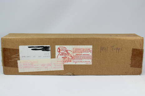 Topps 1991 MLB Trading Cards: NOT ORIGINAL BOX. Card total unkown, see photos for contents inside box. Opened box. 14.5" x 4" x 4"