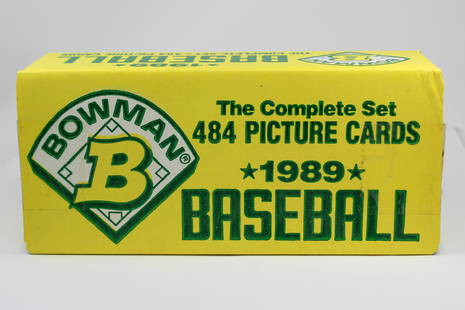 Bowman 1989 Baseball Trading Card Set: 484 Cards. Opened box. 9.25" x 4.25" x 3"