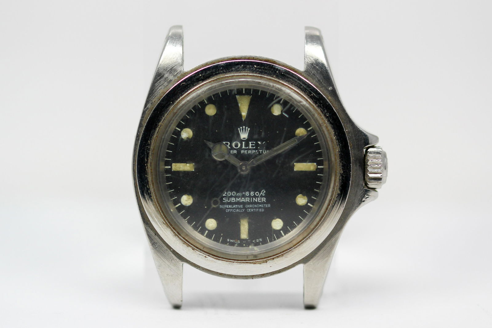 Vintage Rolex Oyster Perpetual Submariner Wristwatch **No Bezel** (1 of 6)