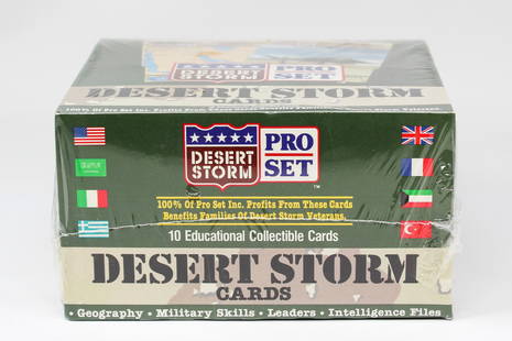 Pro Set Desert Storm Trading Cards: 36 Cards. Unopened box. 5.5" x 5" x 3"