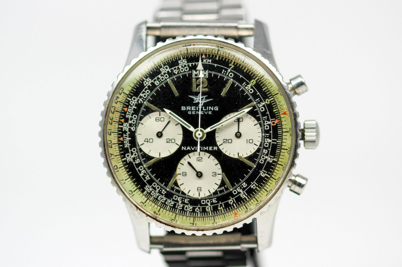 Vintage Breitling Geneve Navitimer Chronograph Wristwatch (1 of 4)