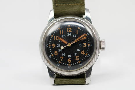 Vintage Waltham Watch Co. Type A-17 Military Wristwatch: Stainless Steel Vintage Waltham Watch Co. Type A-17 Military Wristwatch. 31mm diameter. Running at time of cataloging.