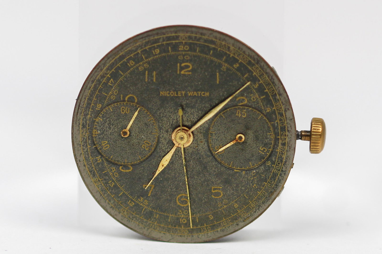 Loose Vintage Nicolet Watch Chronograph Dial and Movement (1 of 2)