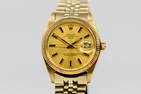 Vintage Rolex Oyster Perpetual Date Wristwatch in 14k Yellow Gold