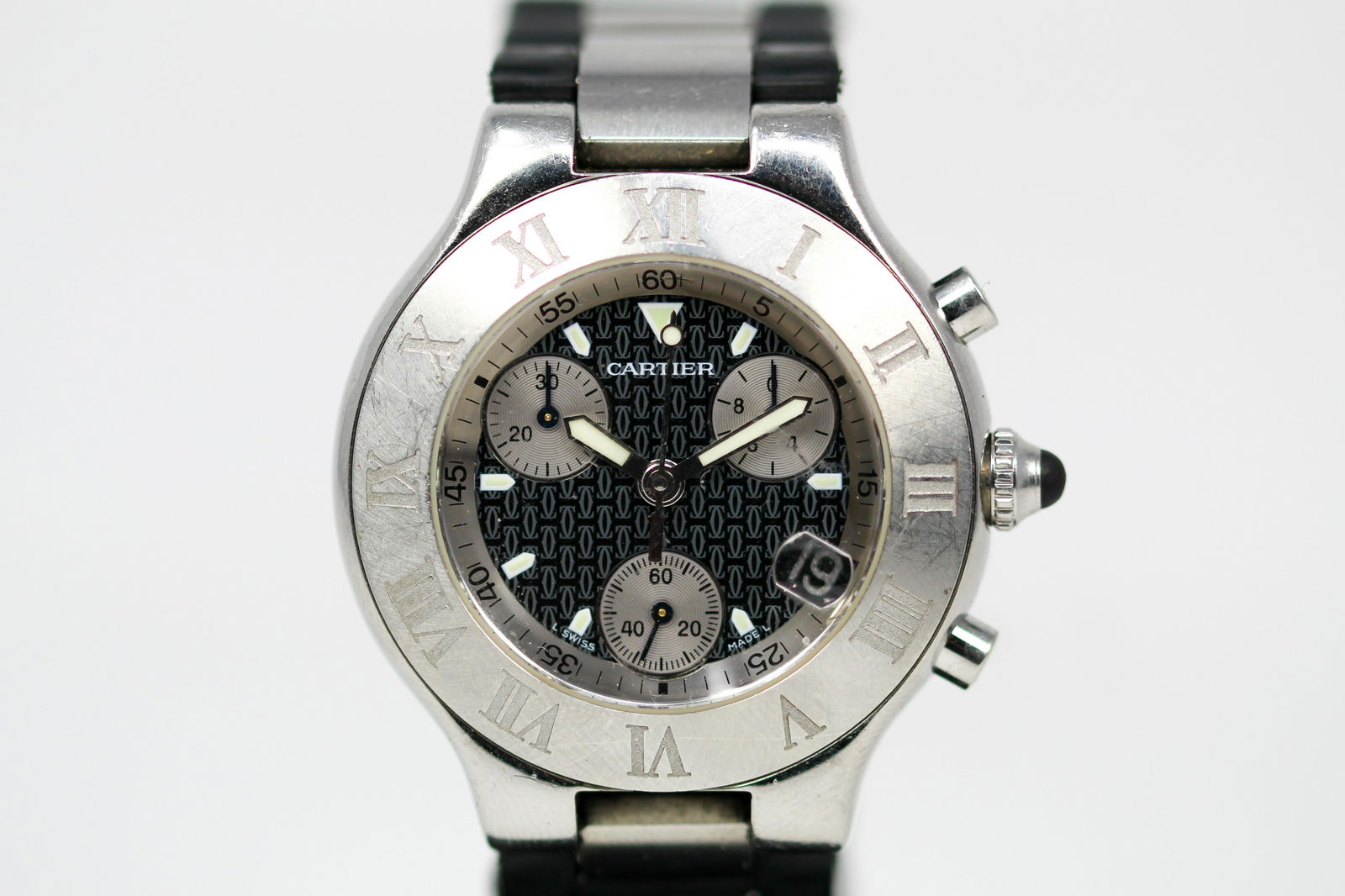 Vintage Cartier Chronograph with Date Wristwatch *Chronograph Pushers Not Functioning* (1 of 8)