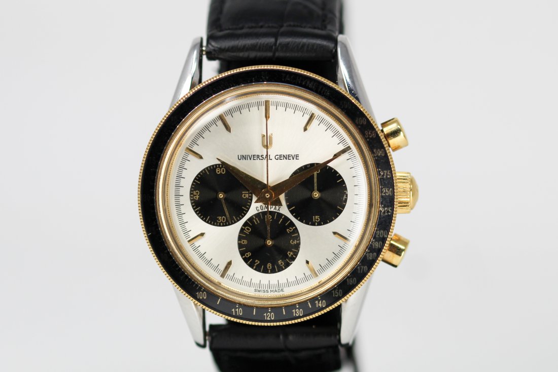 Two-Tone Vintage Universal Geneve Compax Chronograph Wristwatch (1 of 4)