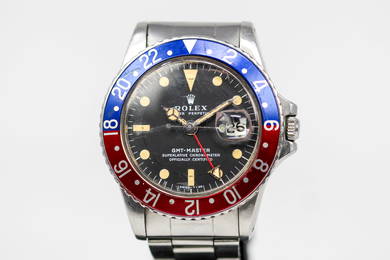 Vintage Rolex Oyster Perpetual GMT-Master with Date Wristwatch with Rolex Certificate