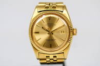 Vintage Rolex Oyster Perpetual Datejust Wristwatch in 18k Yellow Gold