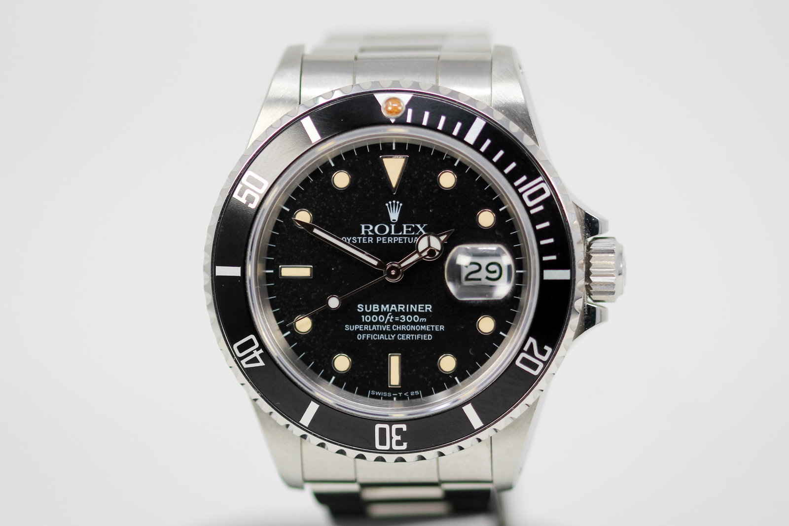 Vintage Rolex Oyster Perpetual Date Submariner Wristwatch with Rolex Service Card (1 of 9)