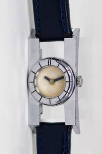 Ladies Vintage Lanvin Wristwatch: Stainless Steel Ladies Vintage Lanvin Wristwatch; Serial # 753799. 20mm x 42mm. Running at time of cataloging.