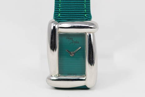 Ladies Henry Dunay Sabi Rectangular Wristwatch: Stainless Steel Ladies Henry Dunay Sabi Rectangular Wristwatch; Serial # A-01142. 21mm x 28mm. Not running.