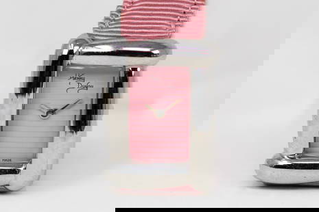 Ladies Henry Dunay Sabi Rectangular Wristwatch: Stainless Steel Ladies Henry Dunay Sabi Rectangular Wristwatch; Serial # A-00766. 21mm x 28mm. Not running.
