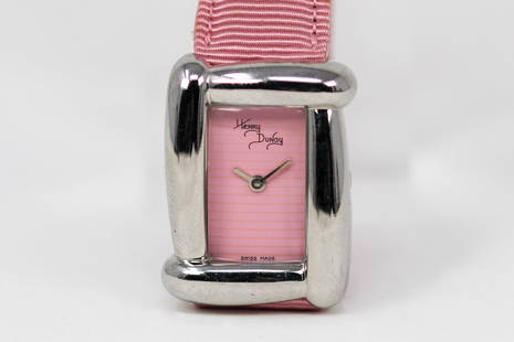 Ladies Henry Dunay Sabi Rectangular Wristwatch: Stainless Steel Ladies Henry Dunay Sabi Rectangular Wristwatch; Serial # A-00766. 21mm x 28mm. Not running.