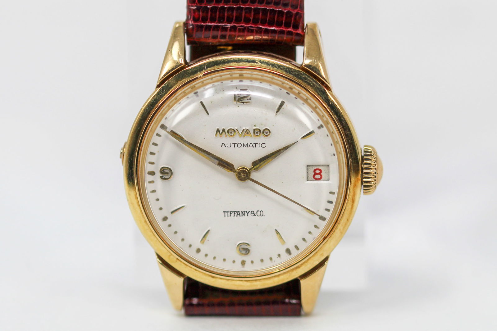 Vintage Movado Tiffany & Co. Automatic with Date Wristwatch in 14k Yellow Gold (1 of 4)