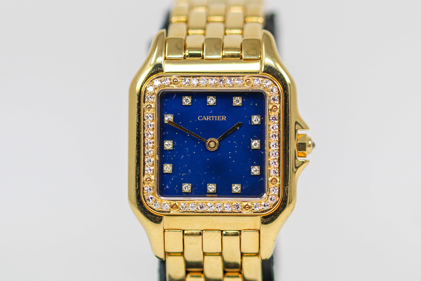Cartier Panthere Wristwatch with Factory Diamond Bezel and Factory Diamond Dial in 18k Yellow Gold (1 of 8)