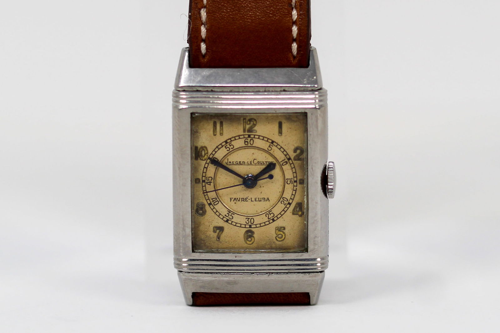Vintage Jaeger Lecoultre Favre Leuba Reverso Rectangular Wristwatch