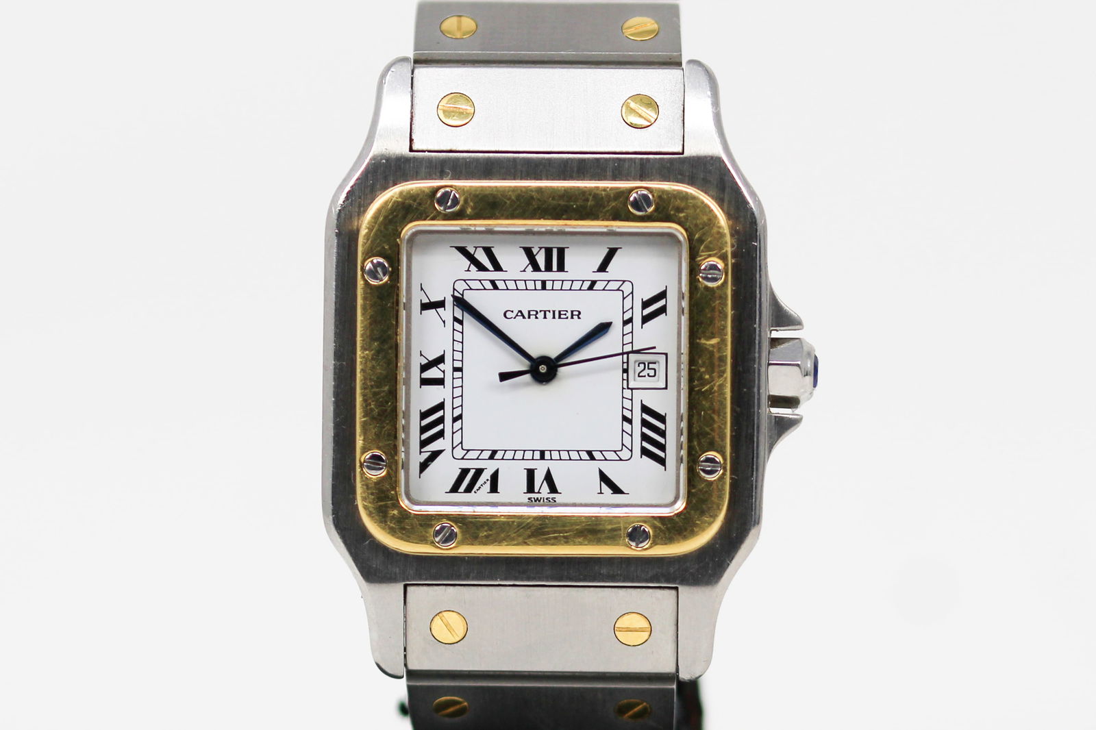 Two-Tone Cartier Santos with Date Wristwatch (1 of 8)