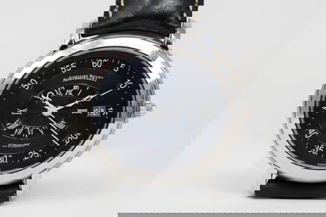 Audemars Piguet Millenary Automatic with Date Wristwatch: Stainless Steel Audemars Piguet Millenary Automatic with Date Wristwatch; Serial # D90114. 39mm diameter. Running at time of cataloging.