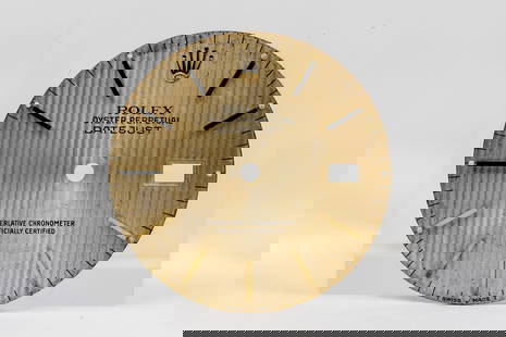 Loose Vintage Rolex Oyster Perpetual Datejust Dial *Retired Watchmaker's Collection*: Loose Vintage Rolex Oyster Perpetual Datejust Dial *Retired Watchmaker's Collection*. Champagne dial. 28mm diameter. Loose watch parts.