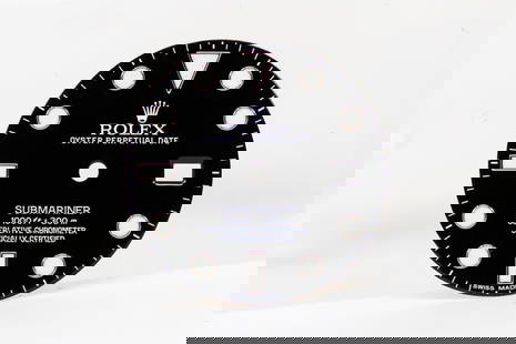 Loose Rolex Oyster Perpetual Date Submariner Dial *Retired Watchmaker's Collection*: Loose Rolex Oyster Perpetual Date Submariner Dial *Retired Watchmaker's Collection*. Black Dial. 27mm diameter. Loose watch parts.