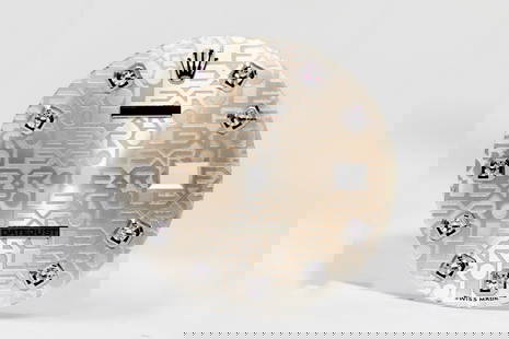 Loose Rolex Datejust Dial with Factory Diamonds *Retired Watchmaker's Collection*: Loose Rolex Datejust Dial with Factory Diamonds *Retired Watchmaker's Collection*. Silver dial. 28mm diameter. Loose watch parts.