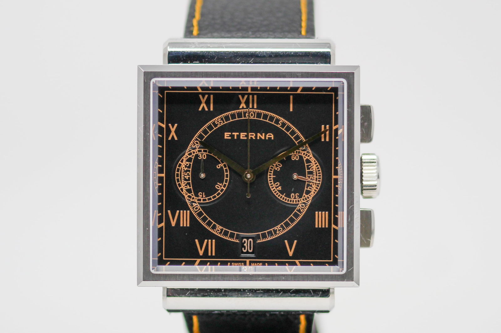 Eterna Chronograph with Date Square Wristwatch with Eterna Box and Eterna Hang Tag (1 of 11)