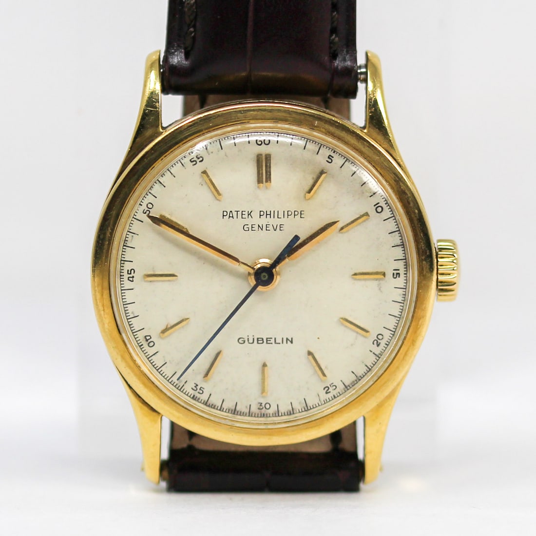 Vintage Patek Philippe Geneve Gubelin Wristwatch in 18k Yellow Gold