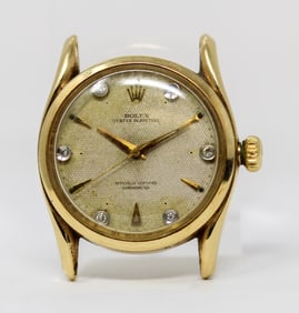 Vintage Rolex Oyster Perpetual Wristwatch in 14k Yellow Gold *Crown Stuck, Needs Repair and