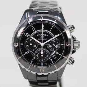 Chanel J12 Chronograph Automatic with Date Wristwatch with Chanel Box