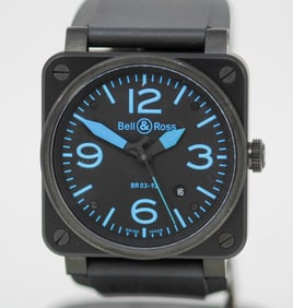 Bell & Ross BR 03-92 with Date Wristwatch with Bell & Ross Box and Bell & Ross Travel Pouch and Bell