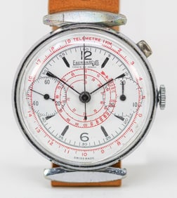Vintage Eberhard & Co. Chaux De Fonds Chronograph Wristwatch