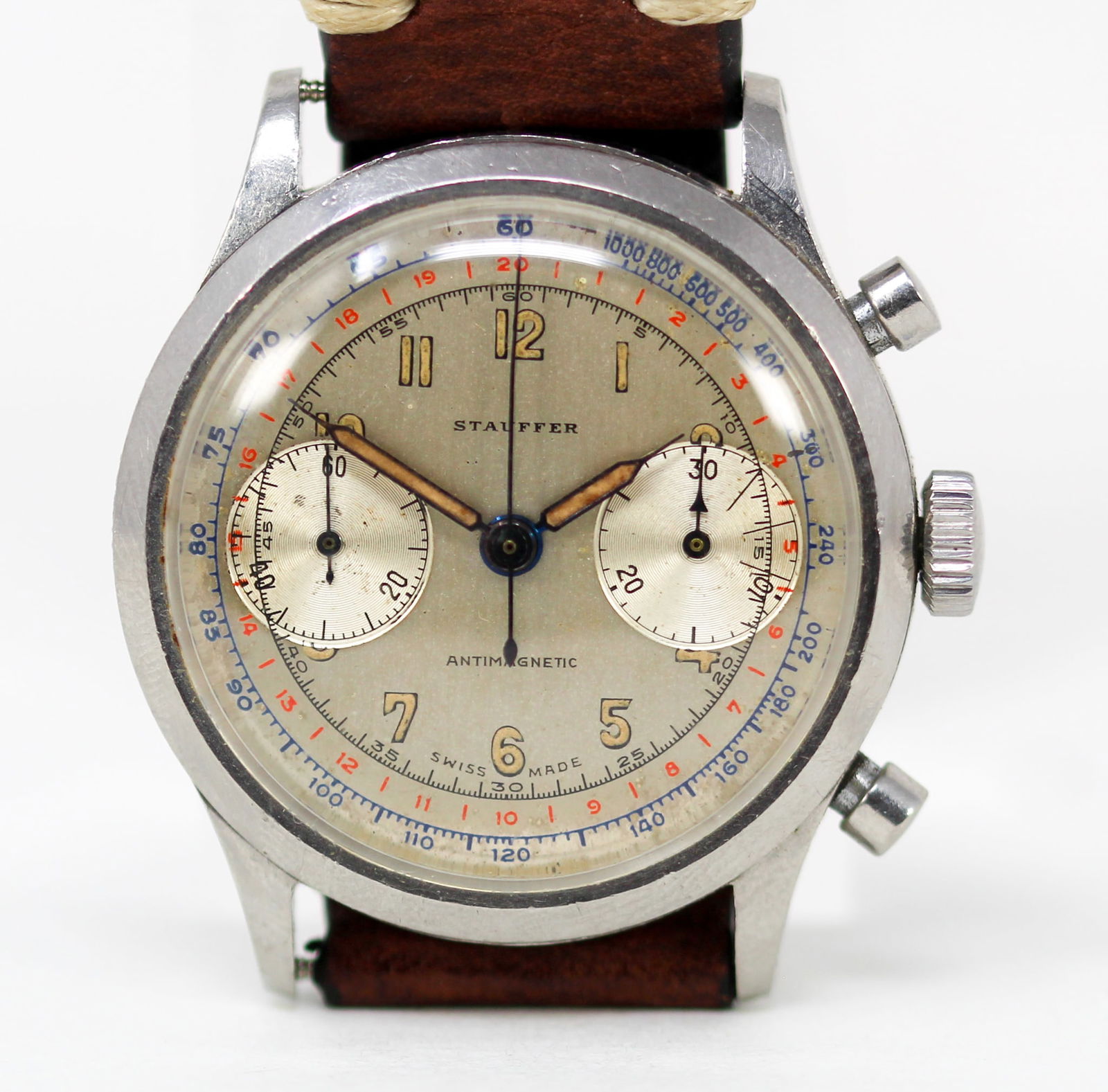 Vintage Stauffer Chronograph Wristwatch (1 of 4)