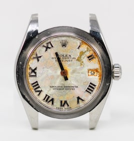 Vintage Rolex Oyster Perpetual Datejust Wristwatch *Parts Watch, For Repair; Crystal Missing, Bezel