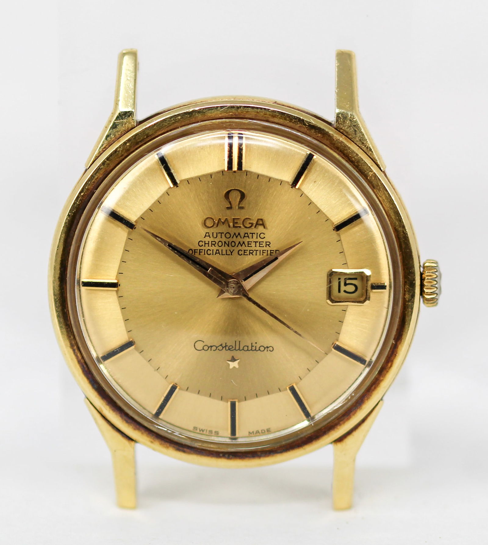 Vintage Omega Constellation with Date Wristwatch in 18k Yellow Gold (1 of 6)