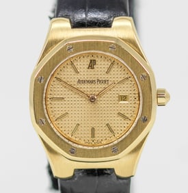 Ladies Audemars Piguet Royal Oak with Date Wristwatch in 18k Yellow Gold