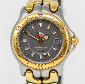 Two-Tone Tag Heuer Professional with Date Wristwatch