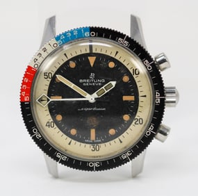 Vintage Breitling Geneve SuperOcean Wristwatch *Chronograph Pushers Not Functional*