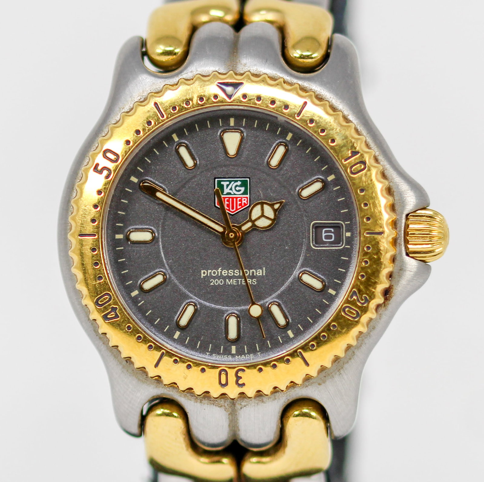 Two-Tone Tag Heuer Professional with Date Wristwatch (1 of 8)